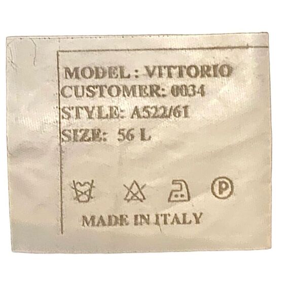 Vintage John McCoy Men’s Wool Overcoat Dark Blue Italy Size 46L EU 56L Long Coat - Picture 5 of 7